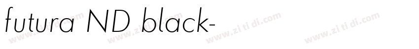 futura ND black字体转换